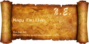 Nagy Emilián névjegykártya